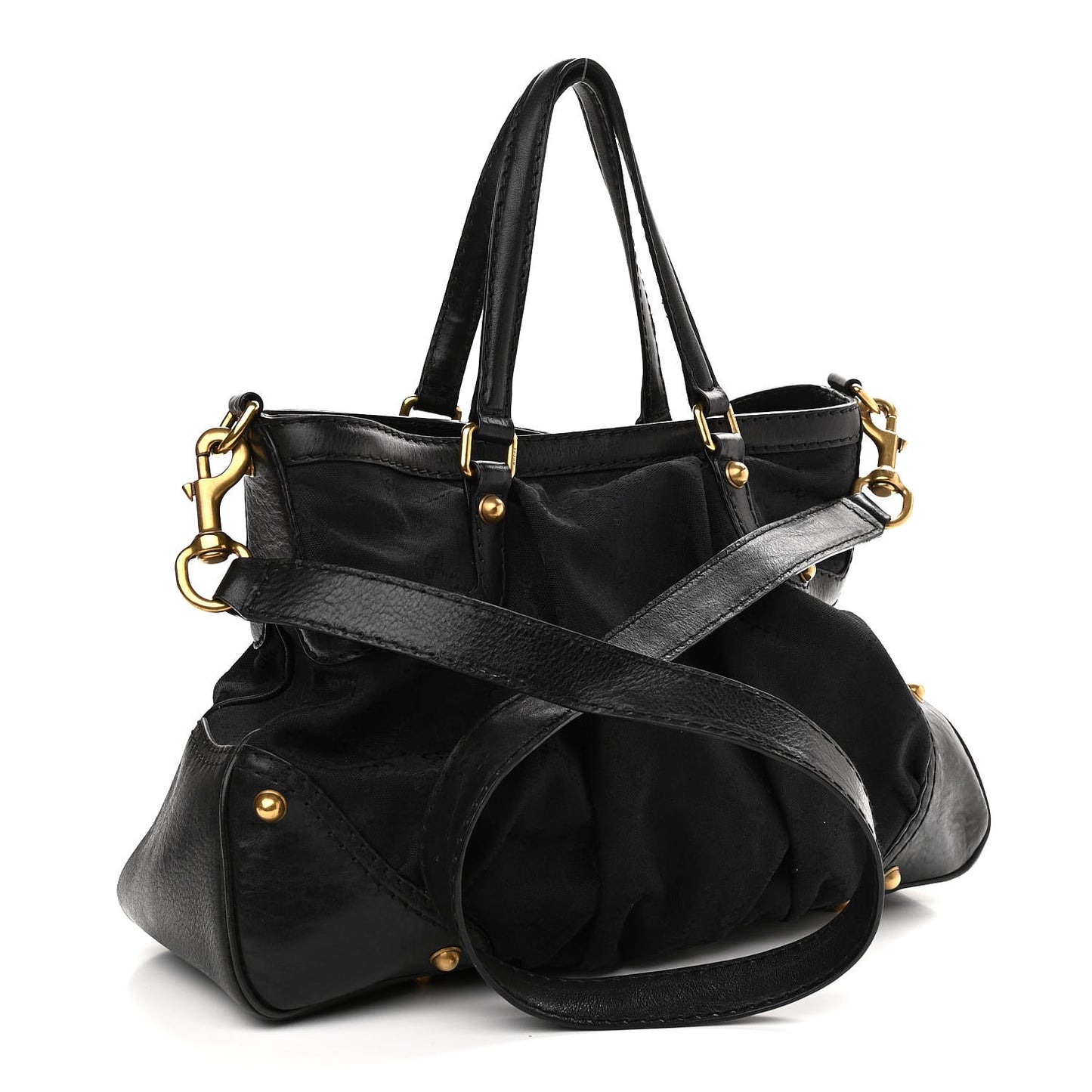 Monogram Medium Jockey Tote Black