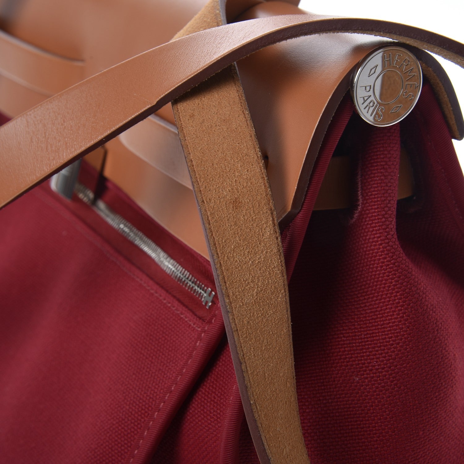 Hermes Vache Hunter Toile Herbag Zip 31 PM Rubis 11 of 11