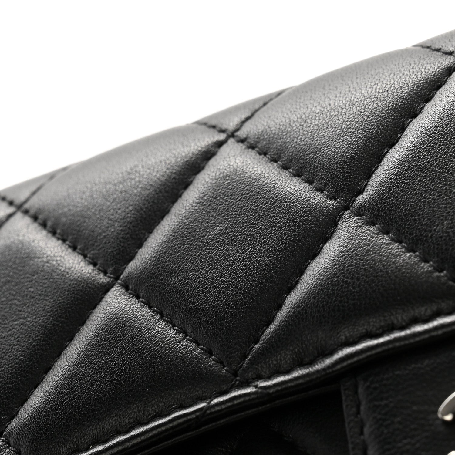 Chanel Lambskin Quilted Large Flap Wallet Black 9 of 10