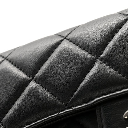 Chanel Lambskin Quilted Large Flap Wallet Black 9 of 10