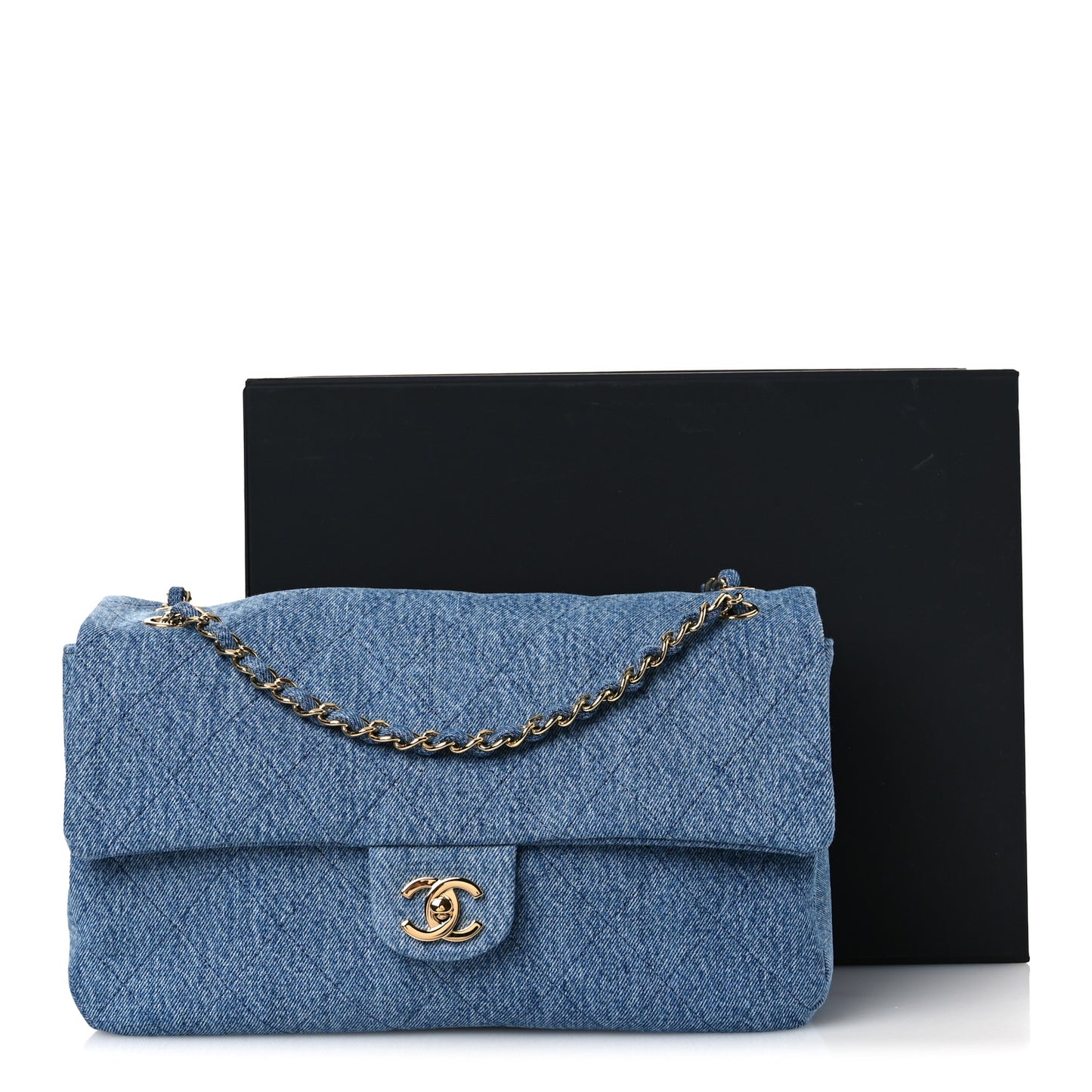 Denim Small Souplissimo Maxi Flap Blue