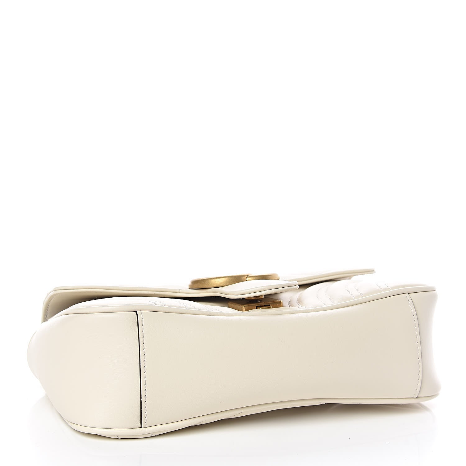 Gucci Calfskin Matelasse Mini GG Marmont Shoulder Bag White 4 of 9