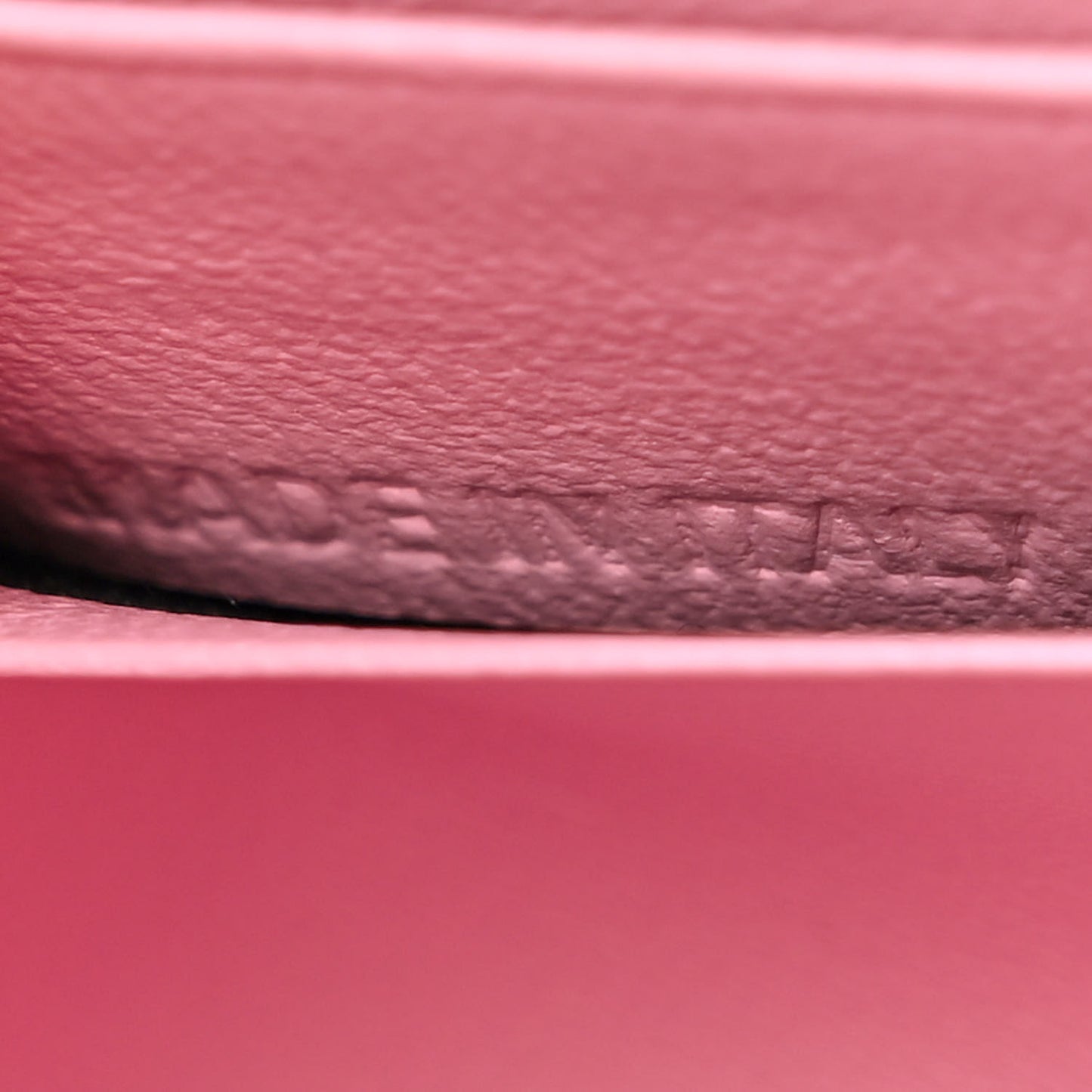 Calfskin Stripe Embossed Gossip Chain Bag XS Candy Pink