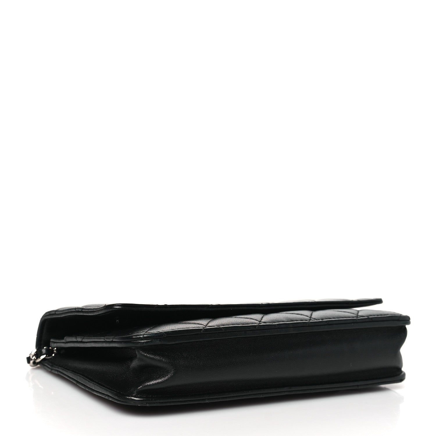 Chanel Lambskin Quilted Wallet On Chain WOC Black 4 of 12