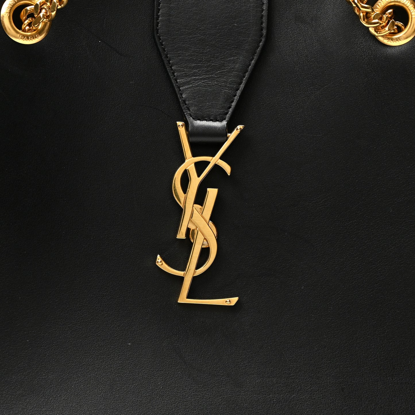 Calfskin Classic Monogram Shopping Bag Black