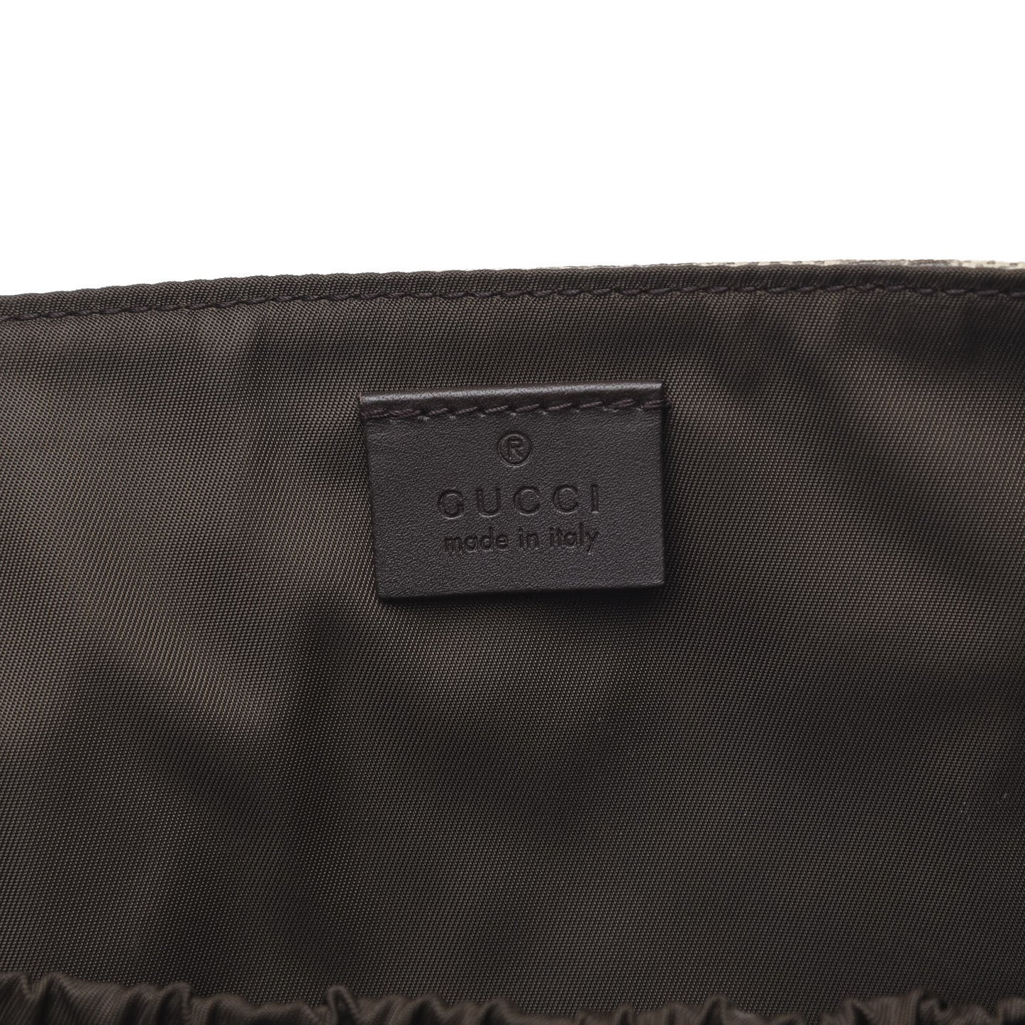 GG Supreme Monogram Selleria Calfskin Messenger Diaper Bag Beige Ebony Cocoa Dark Chocolate