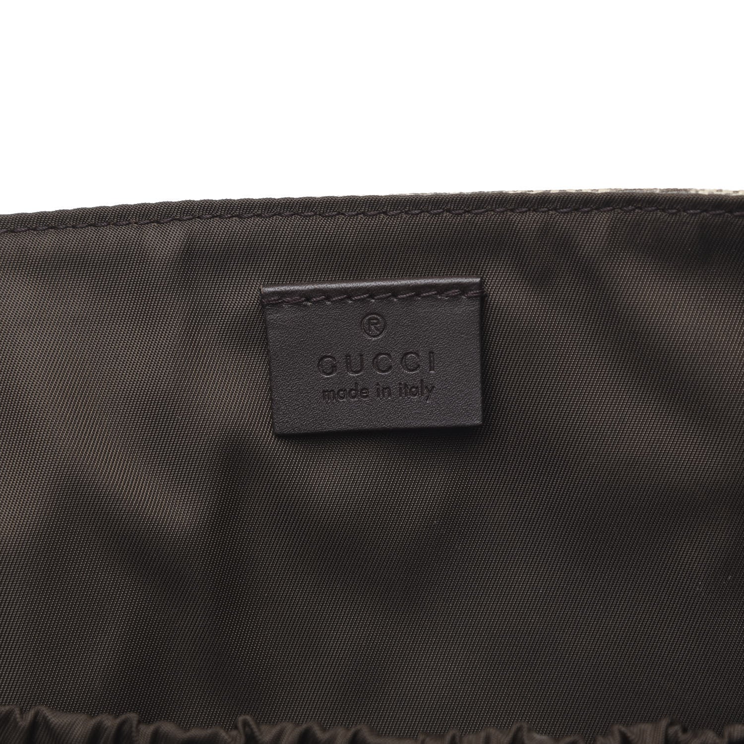 Gucci GG Supreme Monogram Selleria Calfskin Messenger Diaper Bag Beige Ebony Cocoa Dark Chocolate 6 of 11