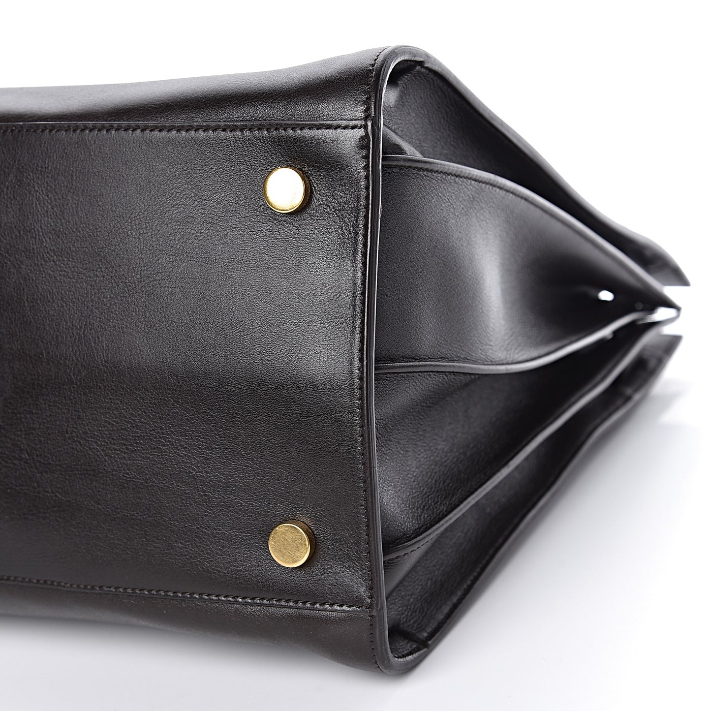 Calfskin Large Sac De Jour Carryall Dark Brown