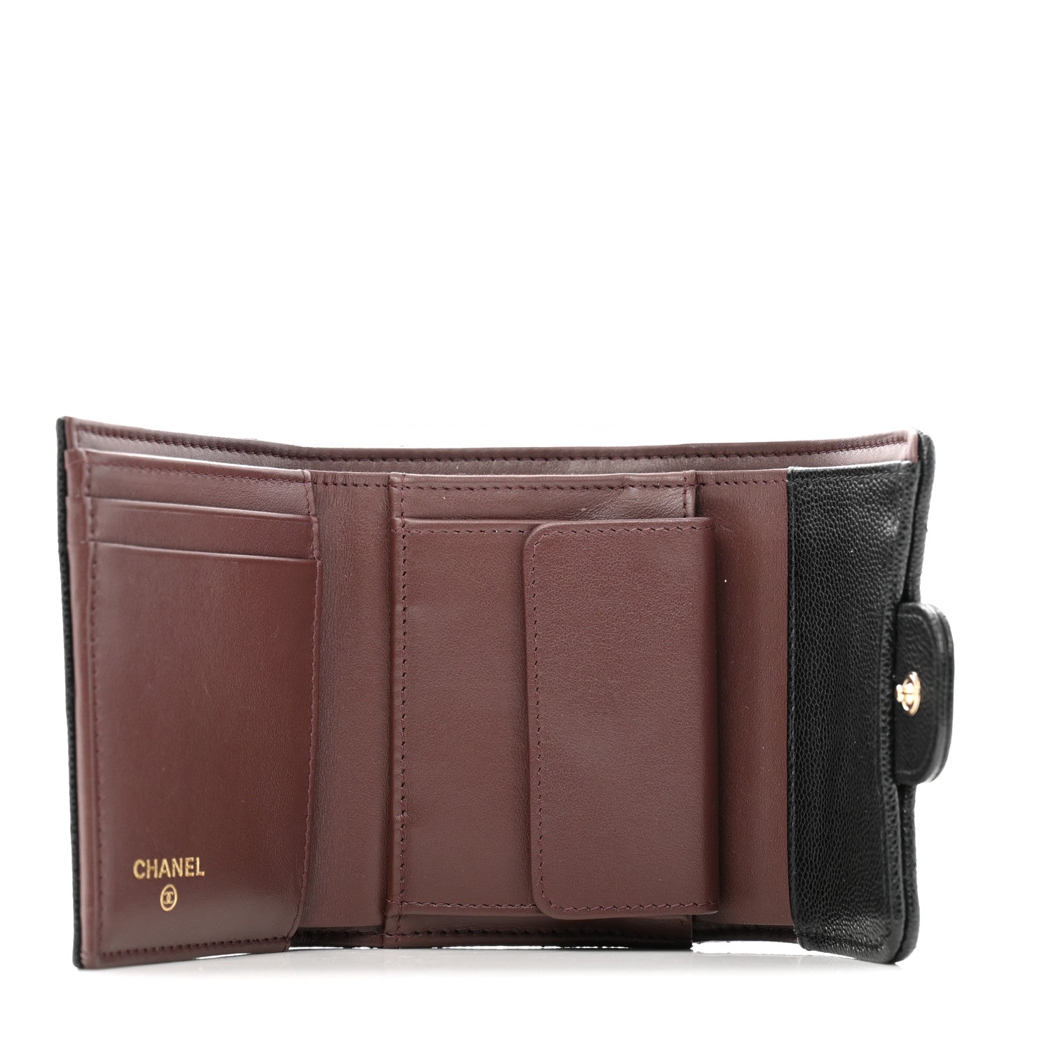 Chanel Caviar Quilted Flap Card Holder Wallet Black 5 of 7