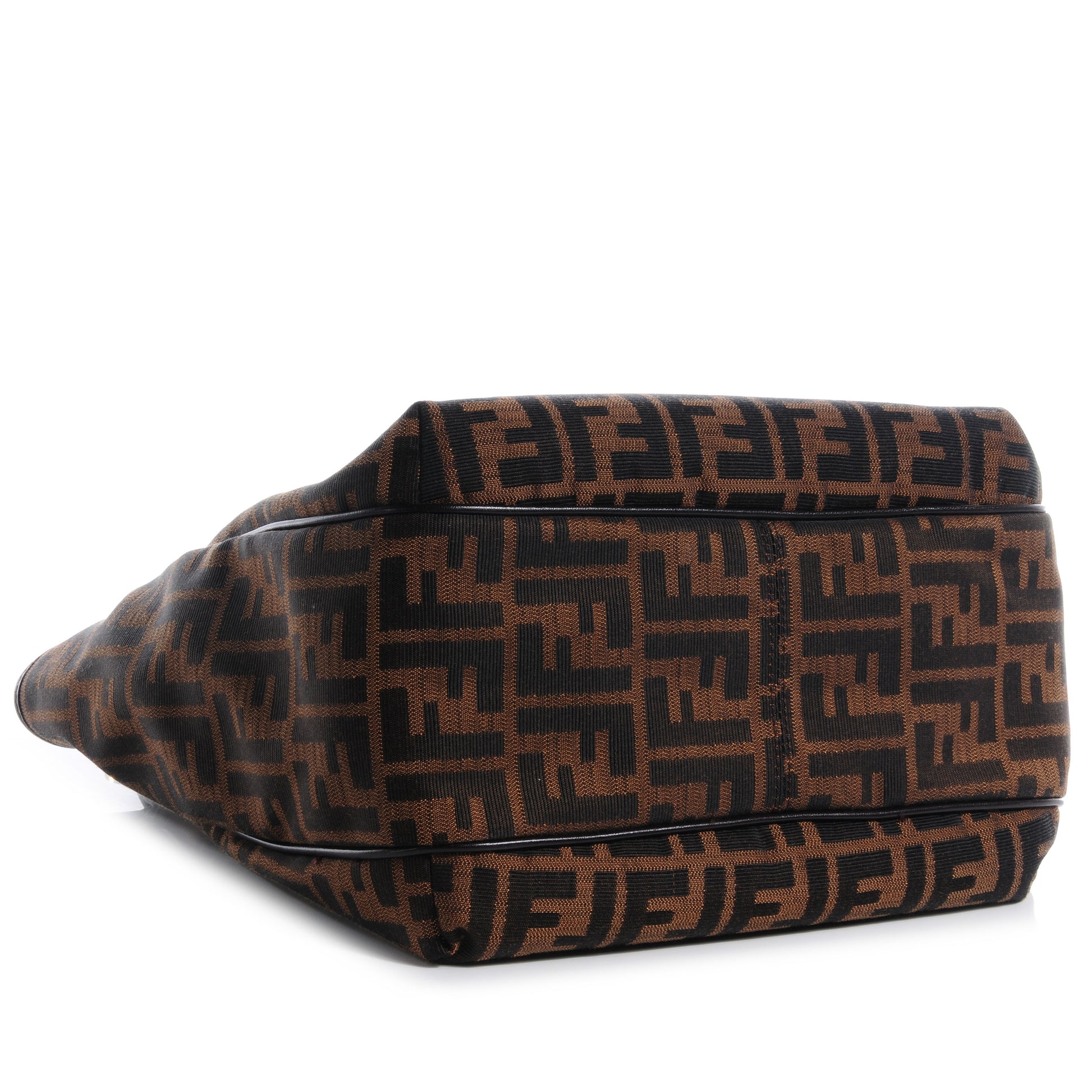 Fendi Zucca Small Chef Shopping Tote Tobacco Moro Black 4 of 10