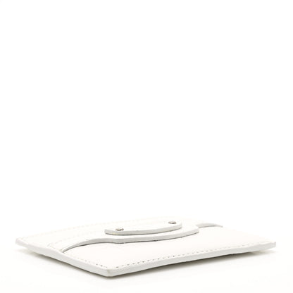Balenciaga Semi Shiny Calfskin Crocodile Embossed Neo Classic Card Holder White 4 of 8