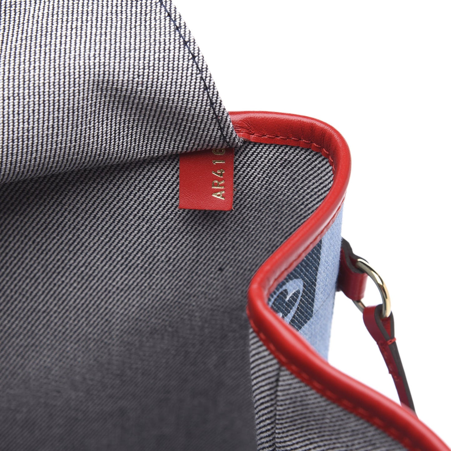 Denim Damier Monogram Patchwork Neverfull Blue Rouge