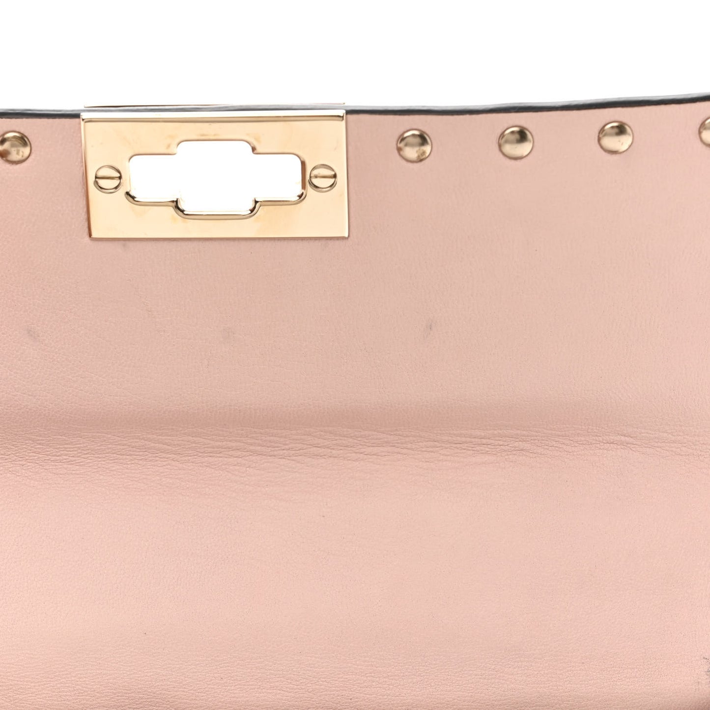 Nappa Small Rockstud Spike Shoulder Bag Water Rose