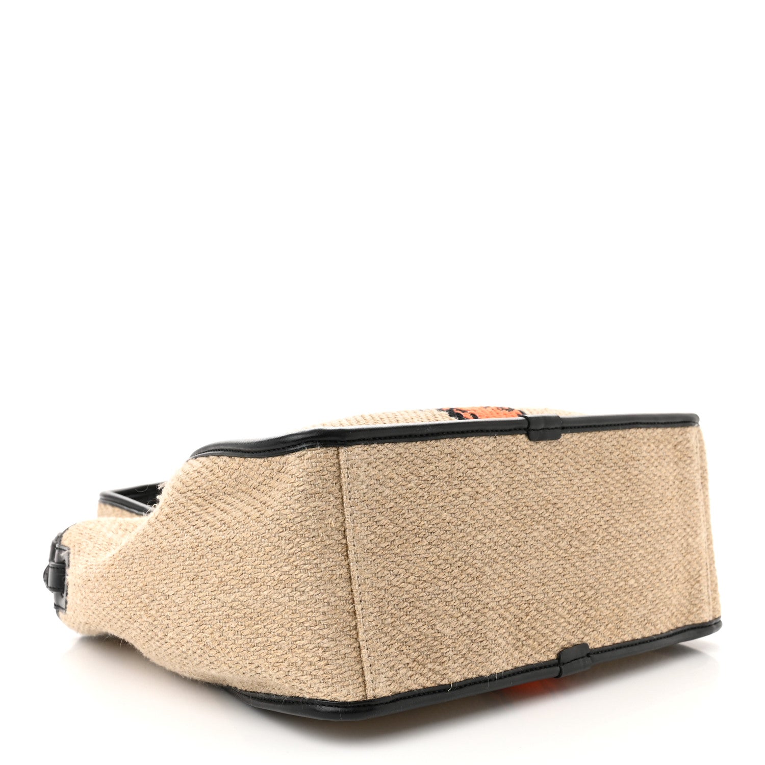 Stella McCartney Linen Striped Mini Logo Crossbody Natural 5 of 13