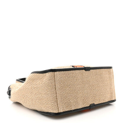 Stella McCartney Linen Striped Mini Logo Crossbody Natural 5 of 13