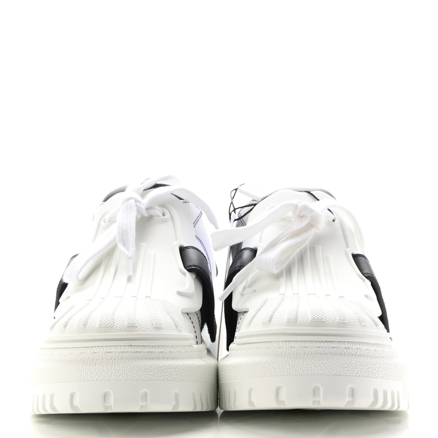 Calfskin Bi-Color Dior-ID Platform Sneakers 35.5 White Deep Blue