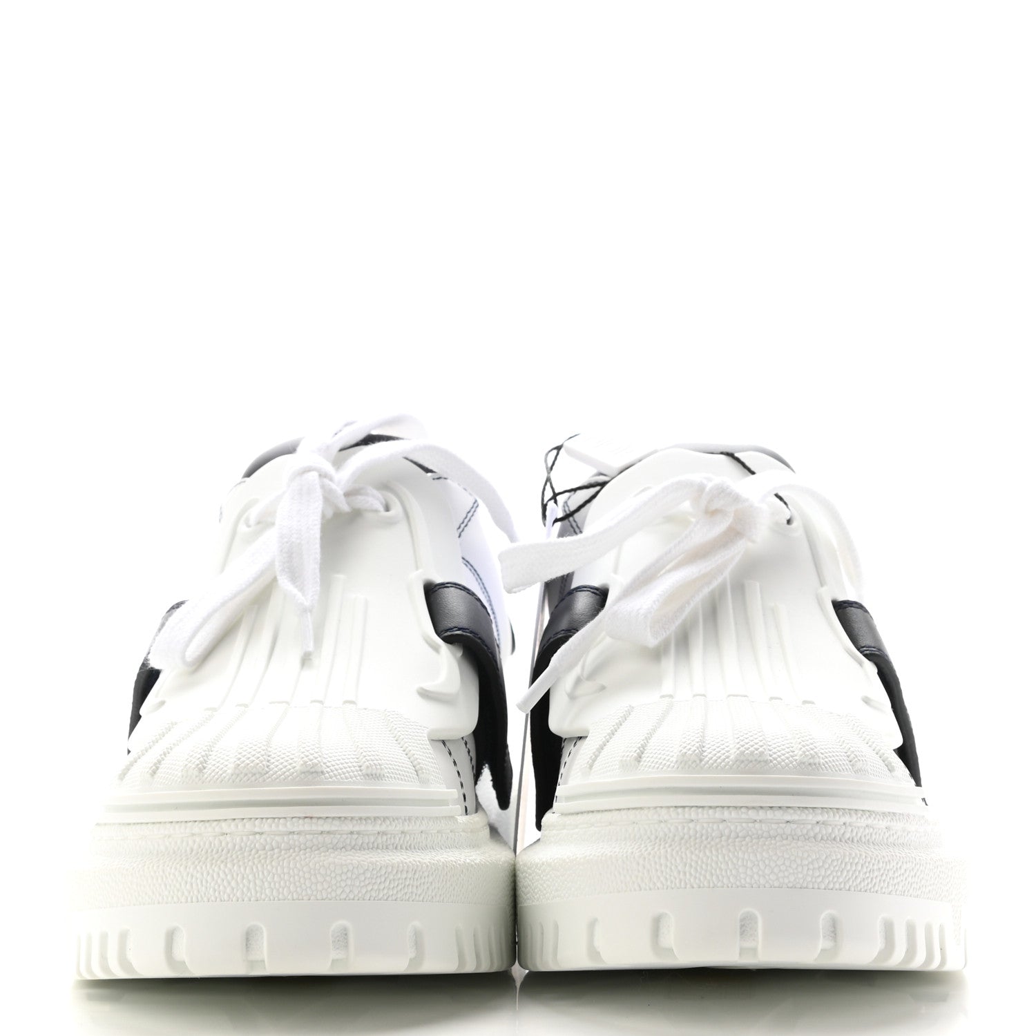 Christian Dior Calfskin Bi-Color Dior-ID Platform Sneakers 35.5 White Deep Blue 2 of 8