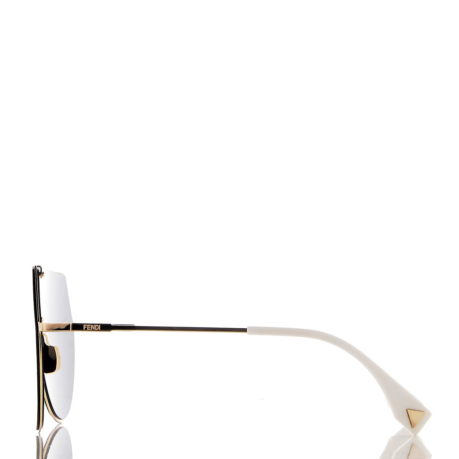 Fendi Metal Mirrored Eyeline Sunglasses FF 0193/S Matte Gold 3 of 9