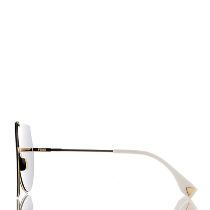 Fendi Metal Mirrored Eyeline Sunglasses FF 0193/S Matte Gold 3 of 9