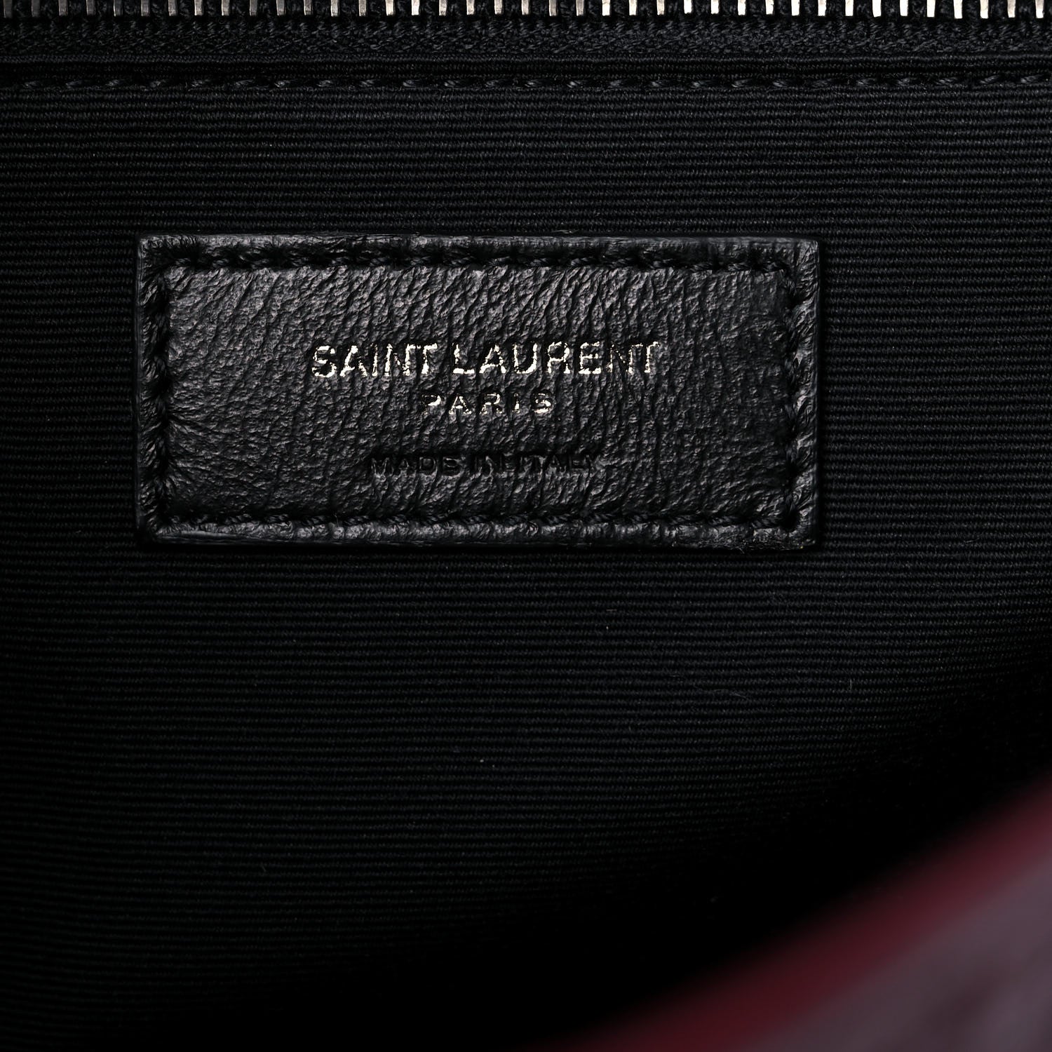 Saint Laurent Crinkled Calfskin Matelasse Monogram Medium Niki Chain Satchel Burgundy 7 of 12