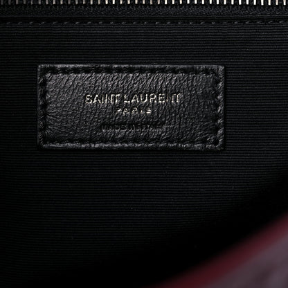Saint Laurent Crinkled Calfskin Matelasse Monogram Medium Niki Chain Satchel Burgundy 7 of 12