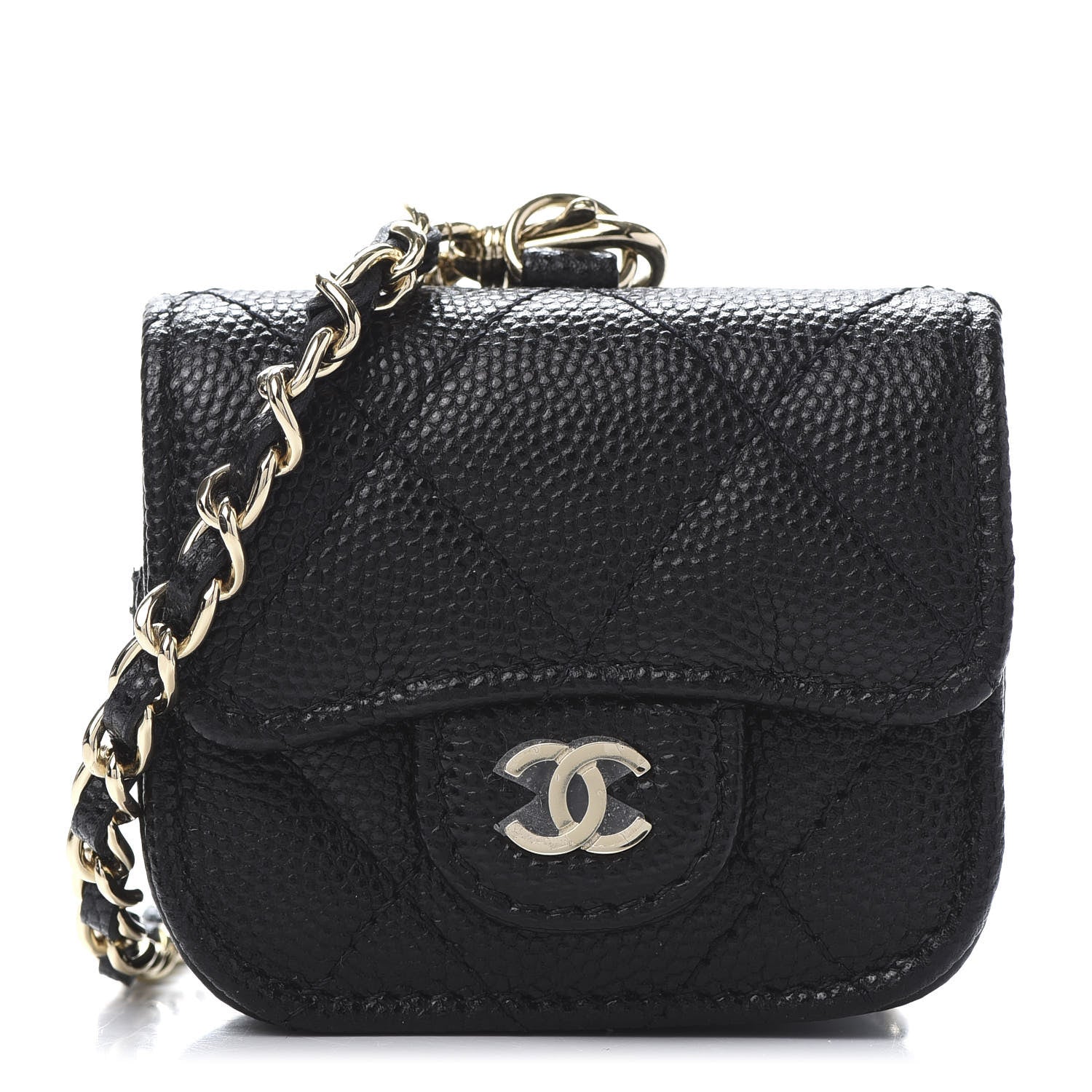 Chanel Caviar Quilted Airpods Pro Case Black 1 of 9