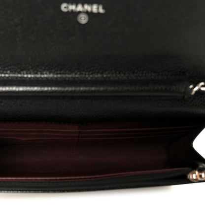 Chanel Caviar Quilted Wallet on Chain WOC Black 4 of 11