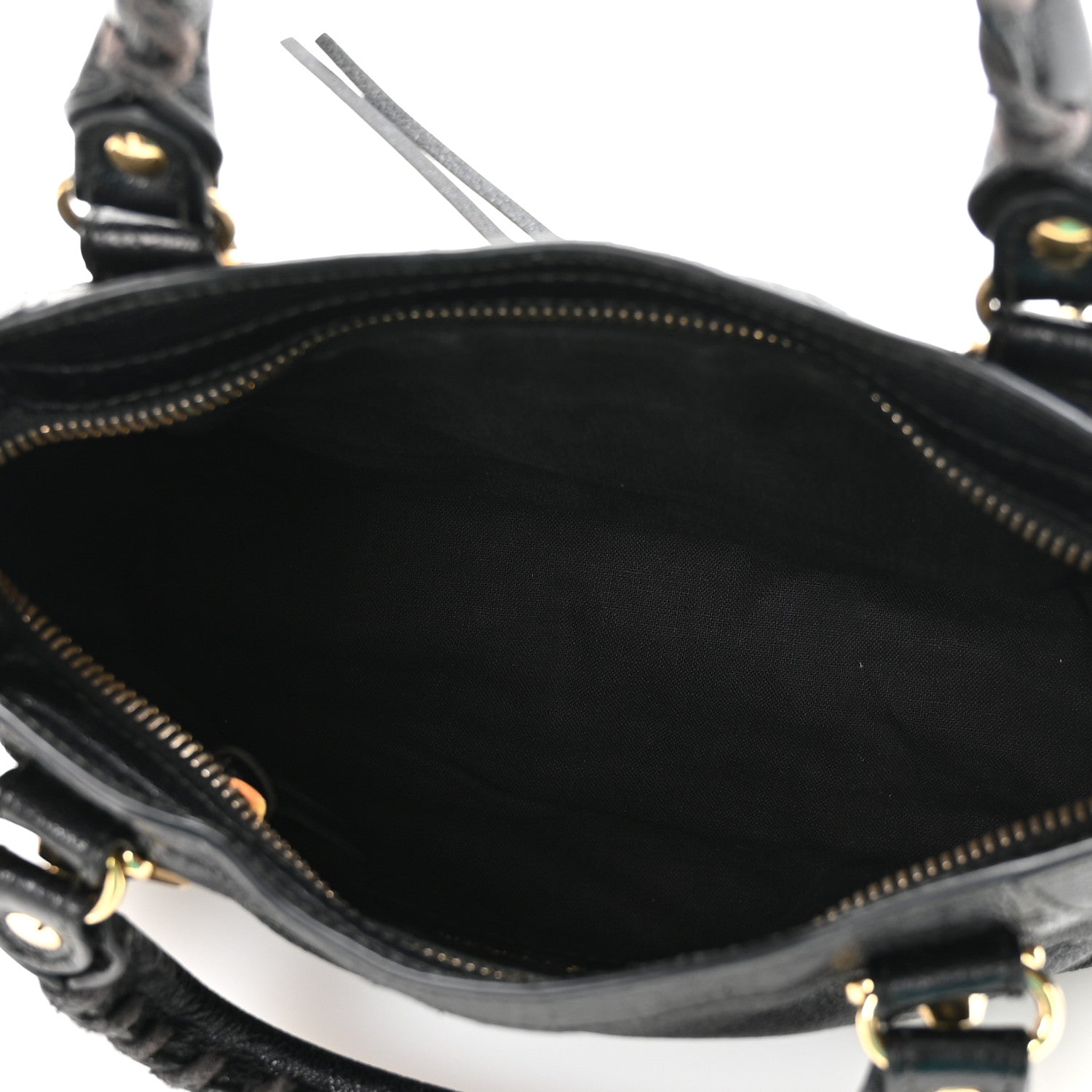Balenciaga Chevre Gold Metallic Edge Hardware Mini City Black 6 of 12
