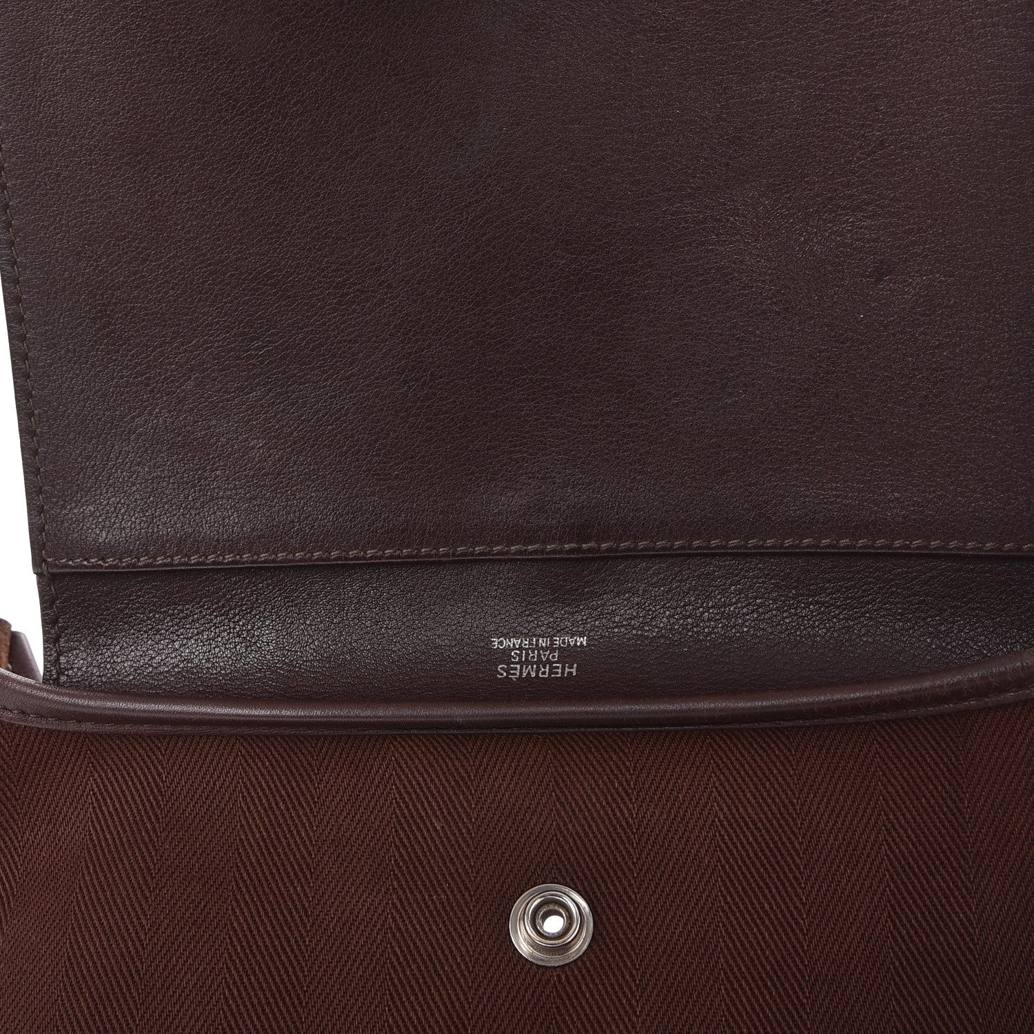 Hermes Toile Chevron Evergrain Evelyne PM Havane 12 of 12