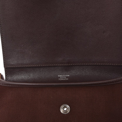 Hermes Toile Chevron Evergrain Evelyne PM Havane 12 of 12