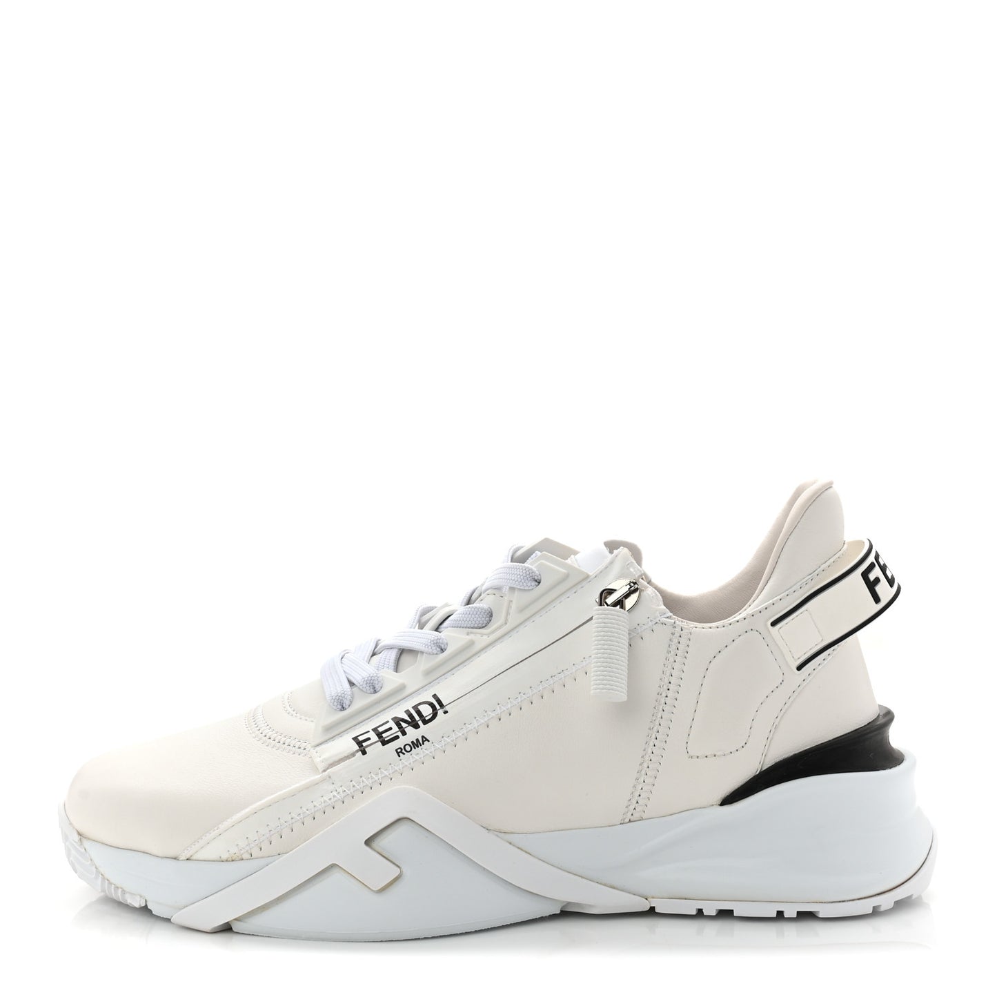 Vitello Womens Fendi Flow Low Top Sneakers 39.5 Ultra White