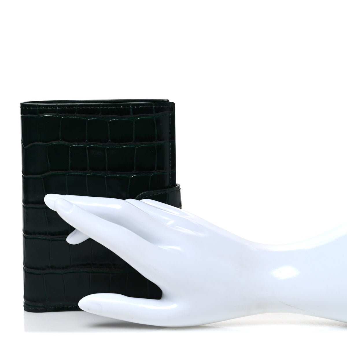 Chanel Calfskin Crocodile Embossed Crococo Passport Holder Emerald 2 of 8