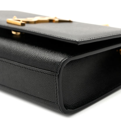 Saint Laurent Grain De Poudre Small Monogram Kate Satchel Black 9 of 9