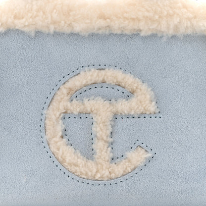Telfar X UGG Suede Shearling Small Shopping Bag Blue 7 of 9