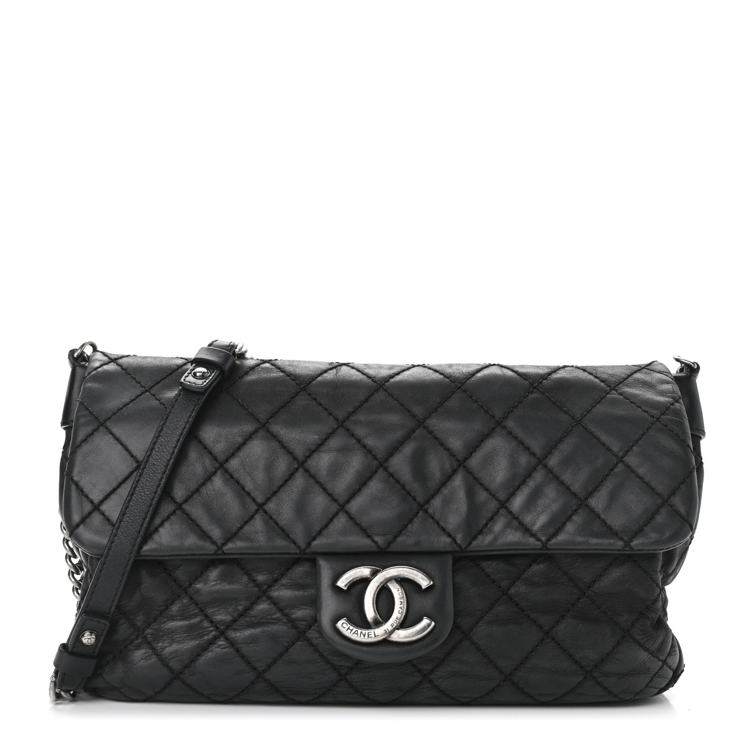 Chanel Iridescent Calfskin Large Coco Daily Flap Black 1 of 10