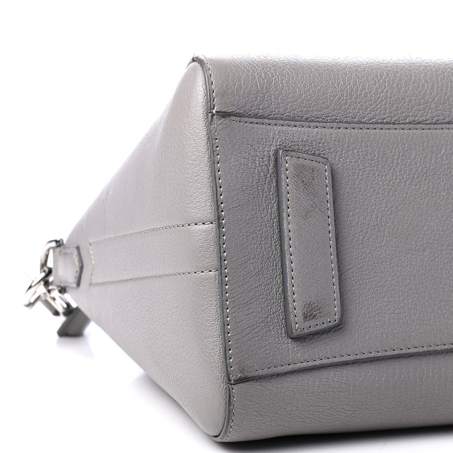 Sugar Goatskin Small Antigona Pearl Grey