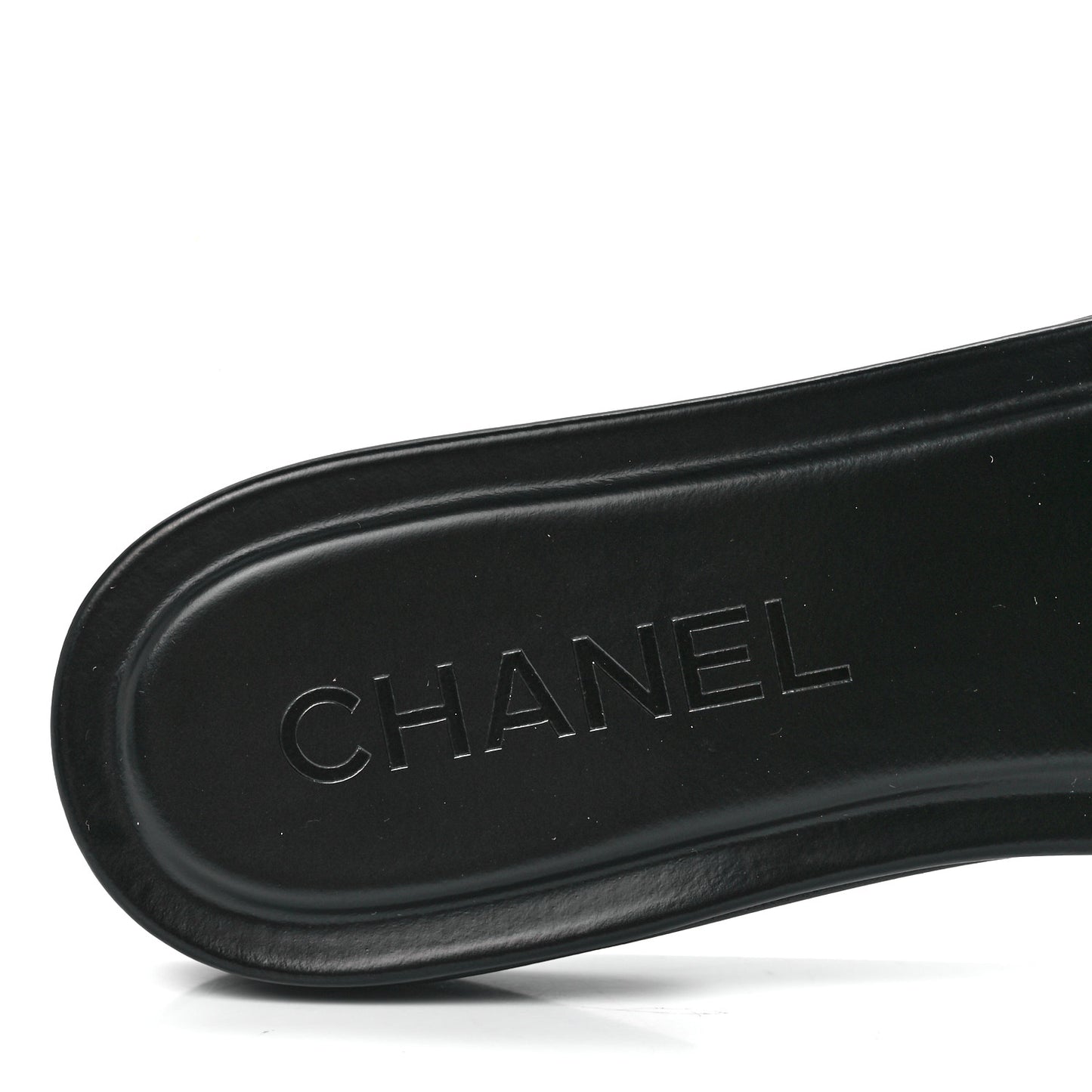 Calfskin Patent Calfskin Logo Mules 37.5 Black
