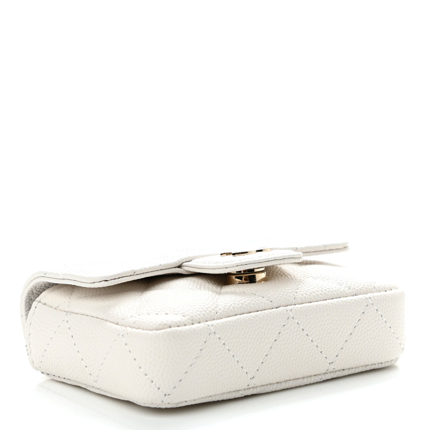Caviar Quilted Belt Bag White