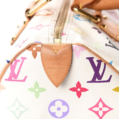 Louis Vuitton Monogram Multicolor Speedy 30 White 6 of 12