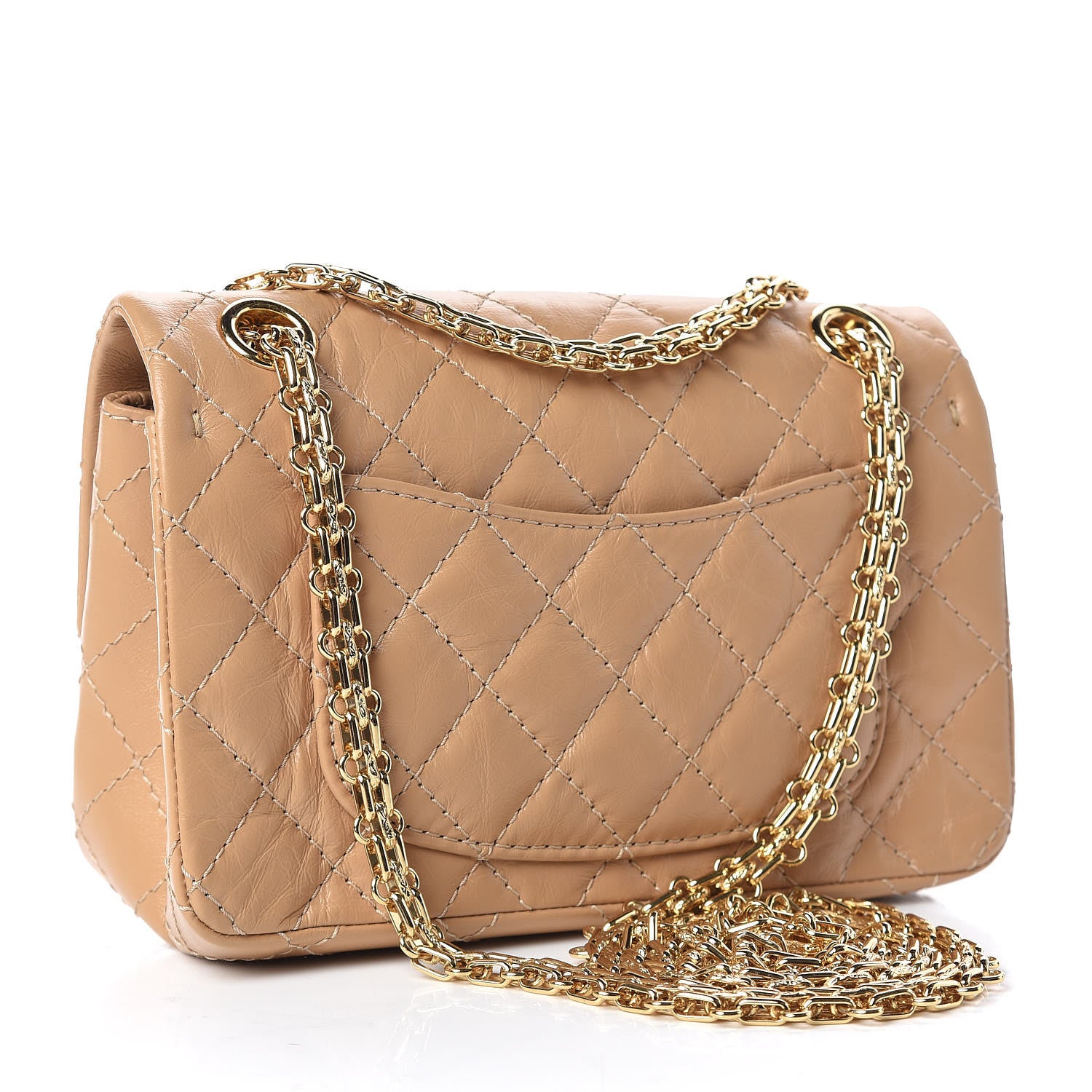 Chanel Aged Calfskin Quilted 2.55 Reissue Mini Flap Beige 3 of 9