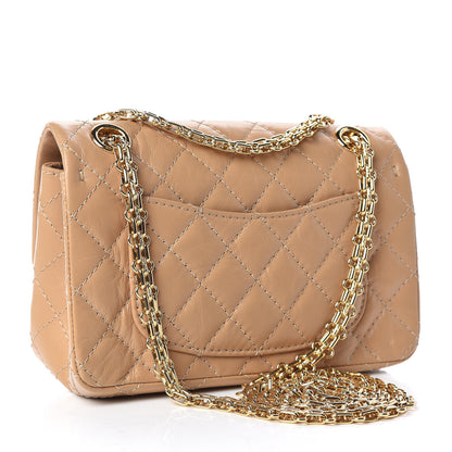 Chanel Aged Calfskin Quilted 2.55 Reissue Mini Flap Beige 3 of 9
