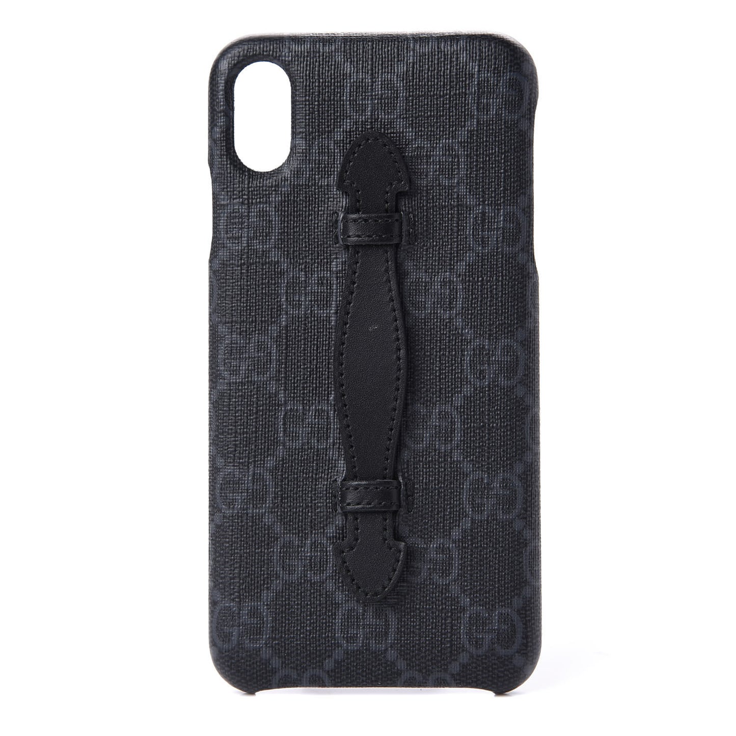 GG Supreme Monogram Top Handle iPhone XS Max Case Black