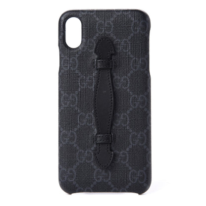 Gucci GG Supreme Monogram Top Handle iPhone XS Max Case Black 1 of 9