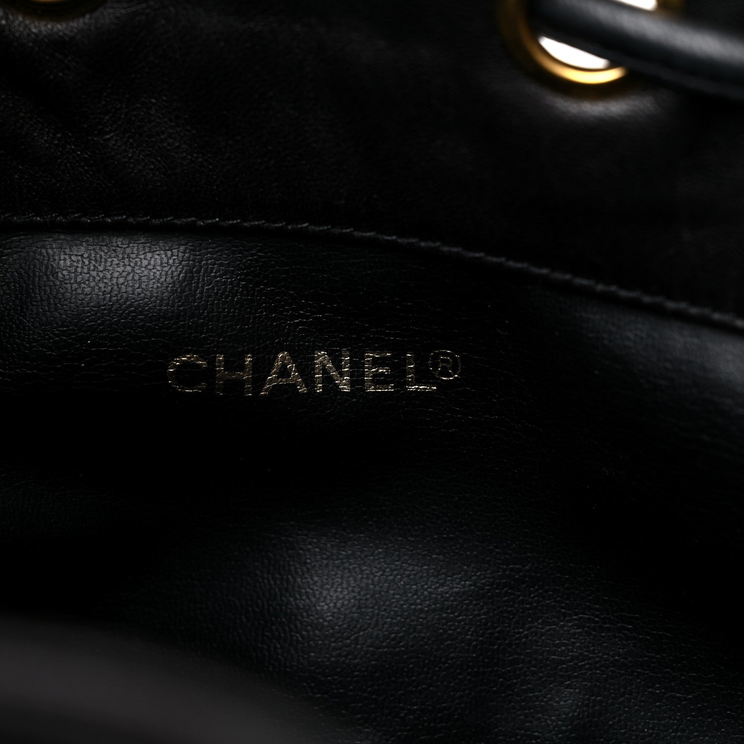 Chanel Lambskin CC Drawstring Shoulder Bag Black 6 of 13