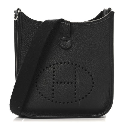 Hermes Taurillon Clemence Evelyne TPM Black 1 of 12