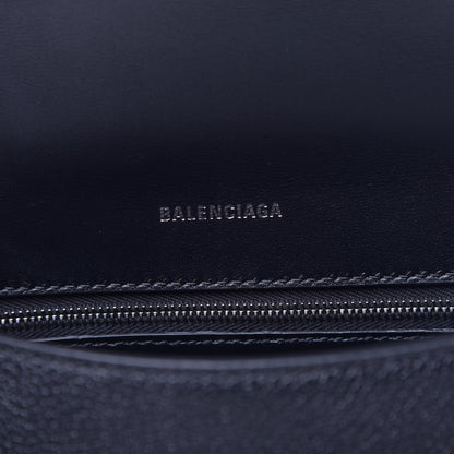 Balenciaga Grained Calfskin Small Hourglass Top Handle Bag Black 7 of 10