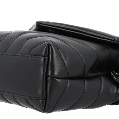 Saint Laurent Calfskin Y Quilted Monogram Toy Loulou Crossbody Bag Black 11 of 11
