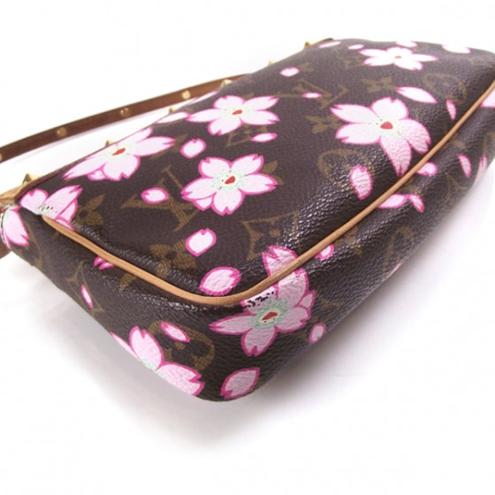 Monogram Cherry Blossom Pochette Accessories Brown