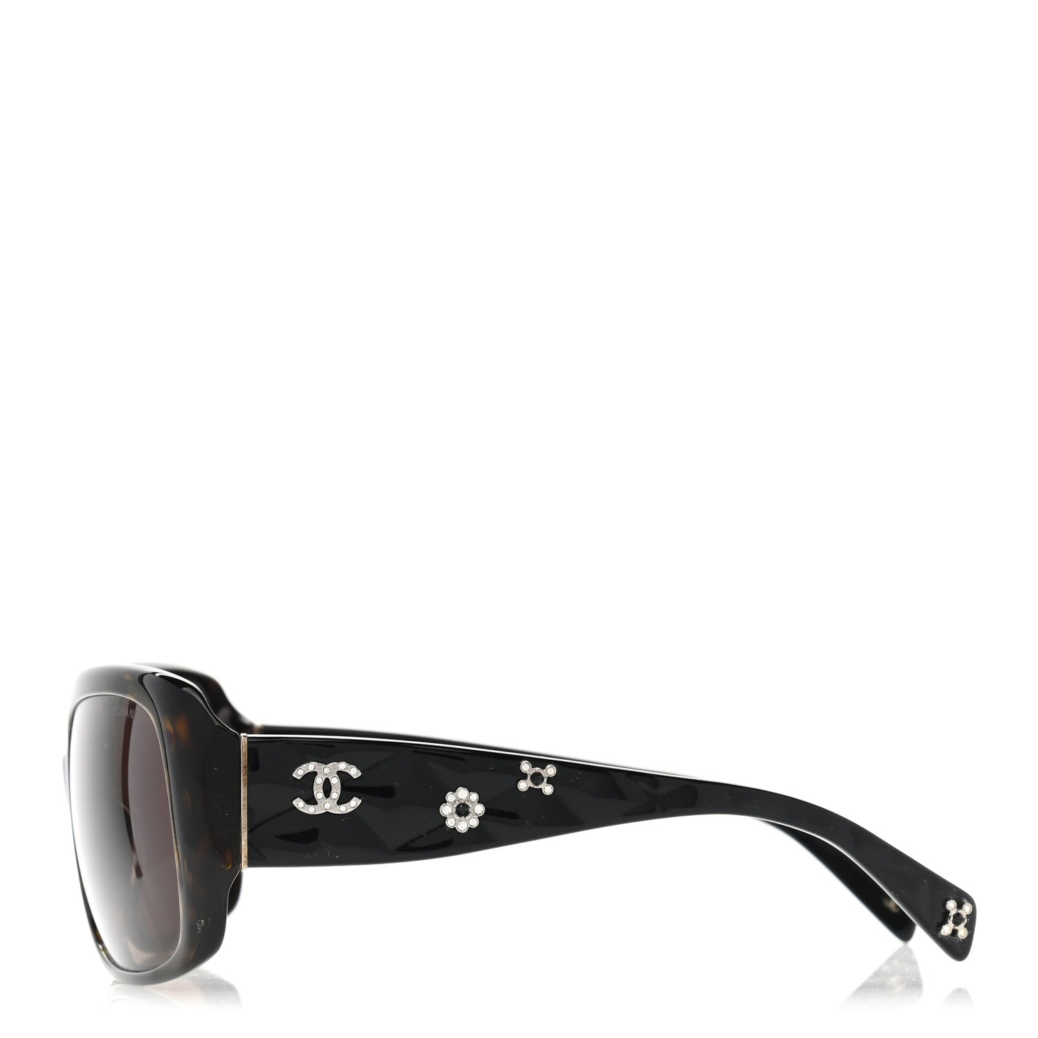 Chanel Acetate Crystal CC Sunglasses 5149-B Tortoise 3 of 8
