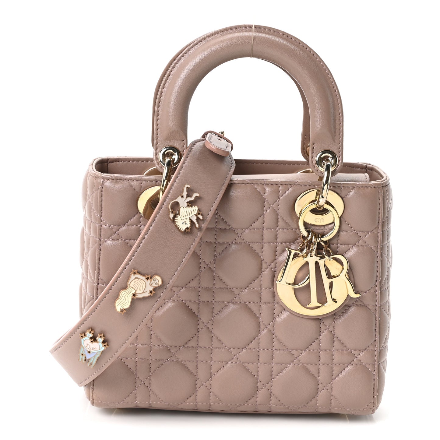 Lambskin Cannage Small Lucky Badges My Lady Dior Fard